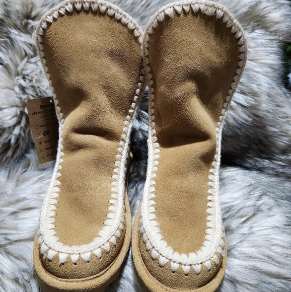 BearPaw Women's Iced Coffee, Star Suede Winter Boots Size 7 NeverWet Technology - Picture 4 of 11